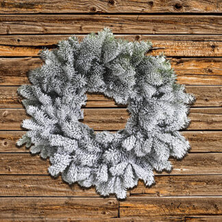 COURONNE FLOQUEE 45cm