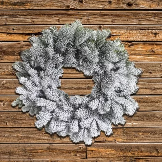 couronne de noël floquée 50cm
