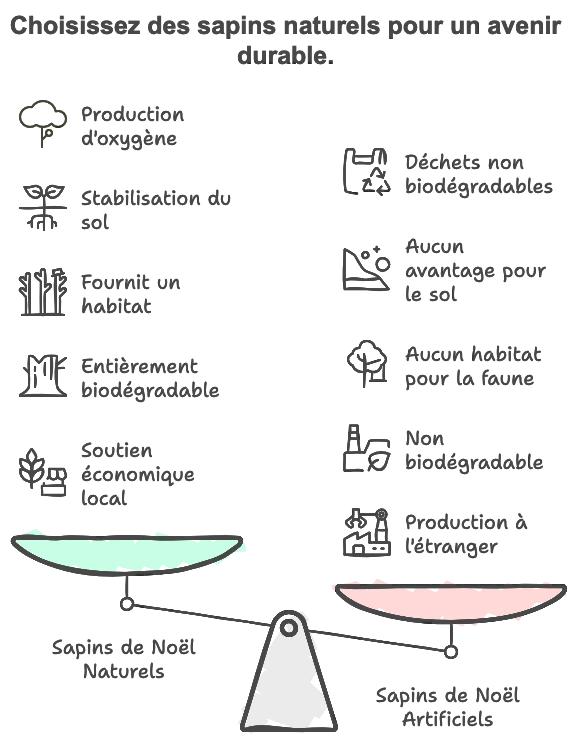 Comparaison Sapin Naturel et Artificiel