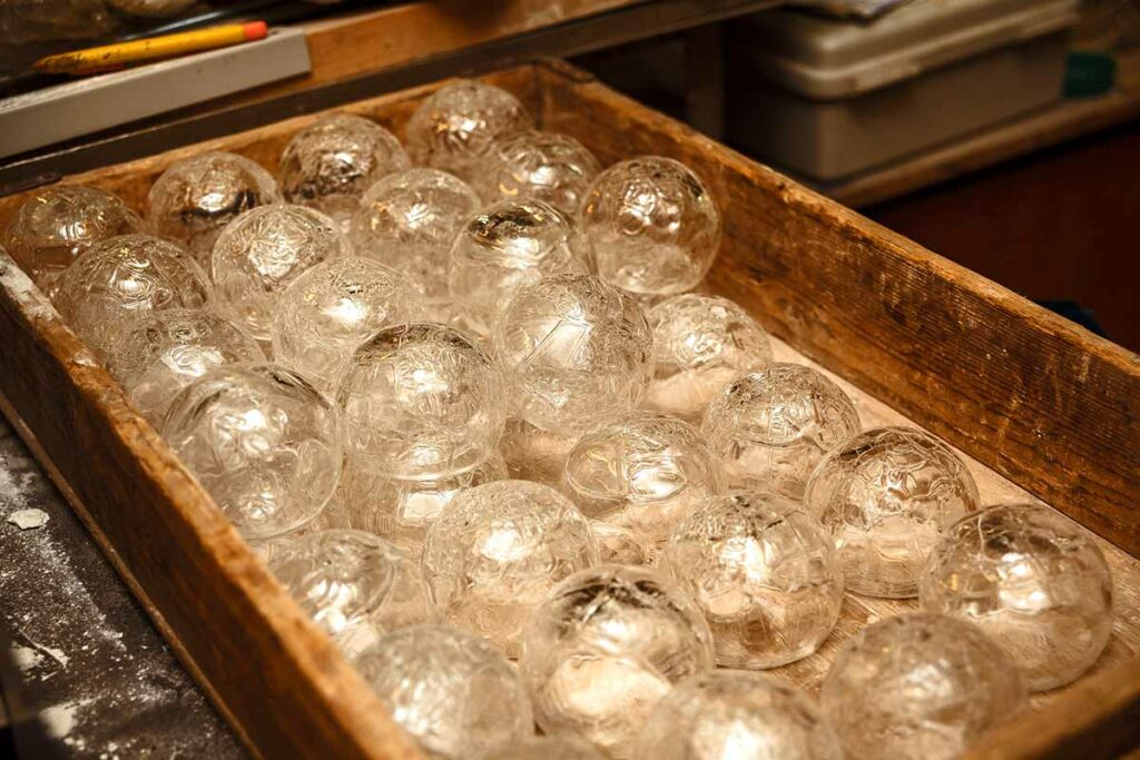 Boules de Noël en verre soufflé