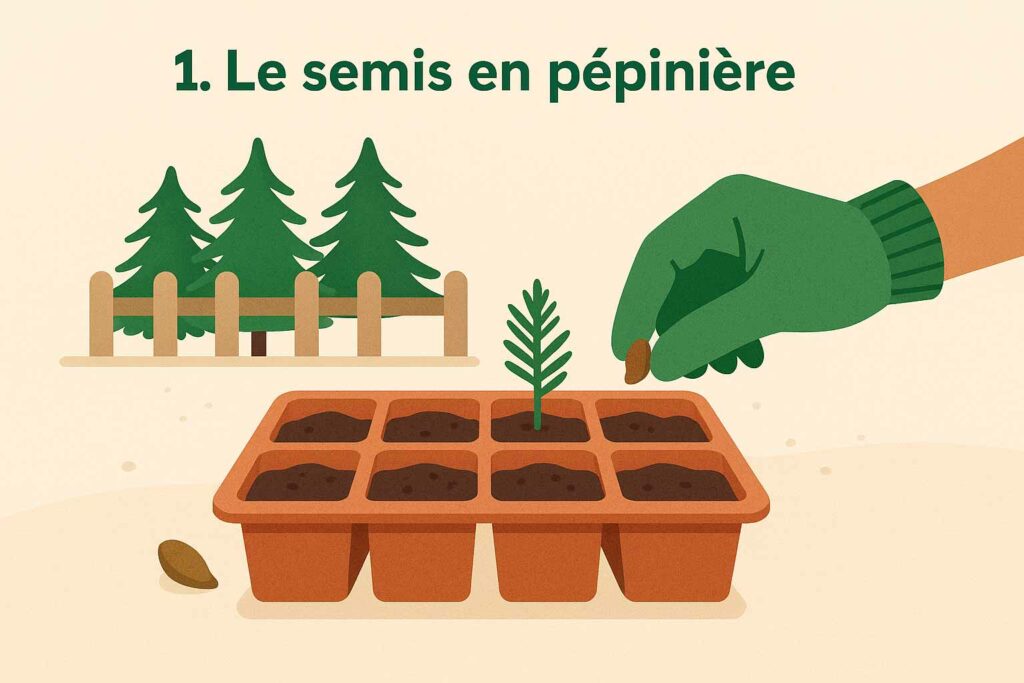 semis en pépinière