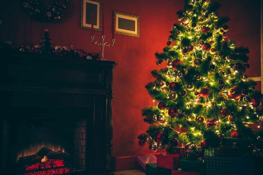 mettre son sapin de noel dans le salon
