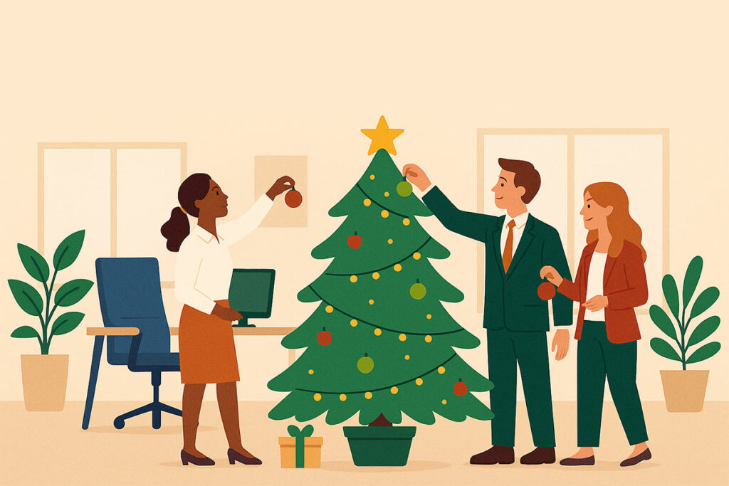 Un sapin de Noel au bureau : conseils pour une entreprise festive